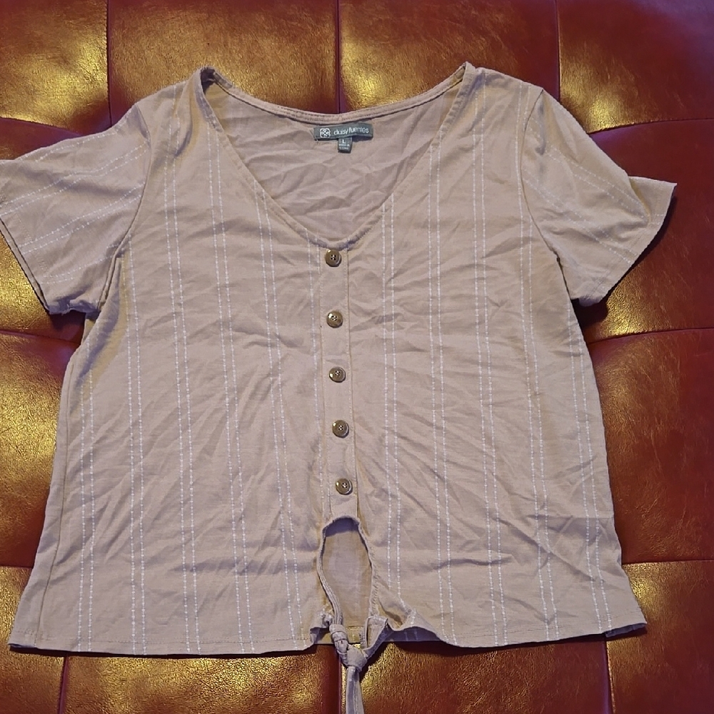 Button-Front Tan Top